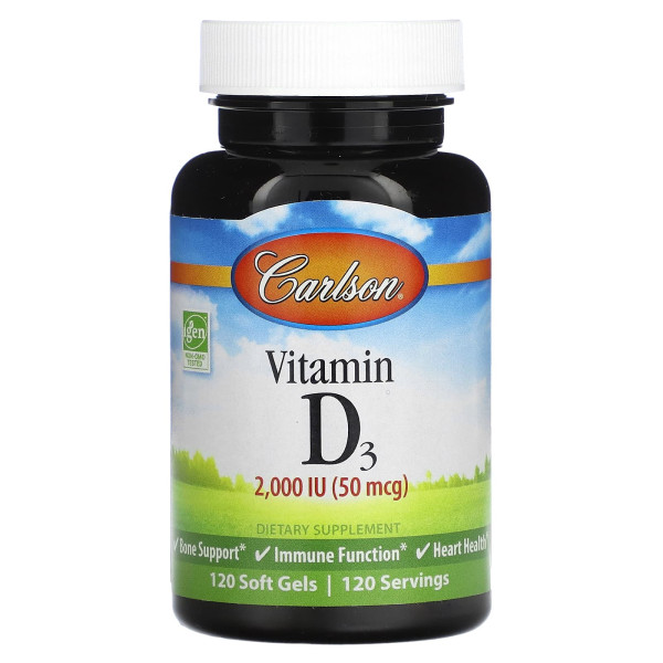 Вітамін D3 (Vitamin D3) 2000 МО 120 капсул