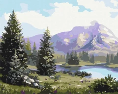 Преміум картина за номерами Чудові гори Brushme 40x50
