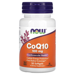 Коензим Q10 Now Foods (CoQ10) 100 мг 50 капсул