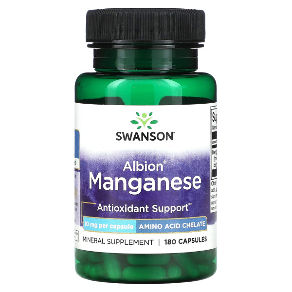 Марганець Swanson (Albion Manganese) 10 мг 180 капсул