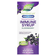 Сироп бузини для підтримки імунітету без цукру Nature's Way (Sambucus Traditional Elderberry Immune Syrup Zero Sugar) 120 мл
