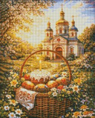 Алмазна мозаїка Великодній ранок 40x50 Brushme