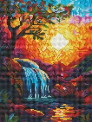Алмазна мозаїка Чудовий пейзаж 30x40 Brushme