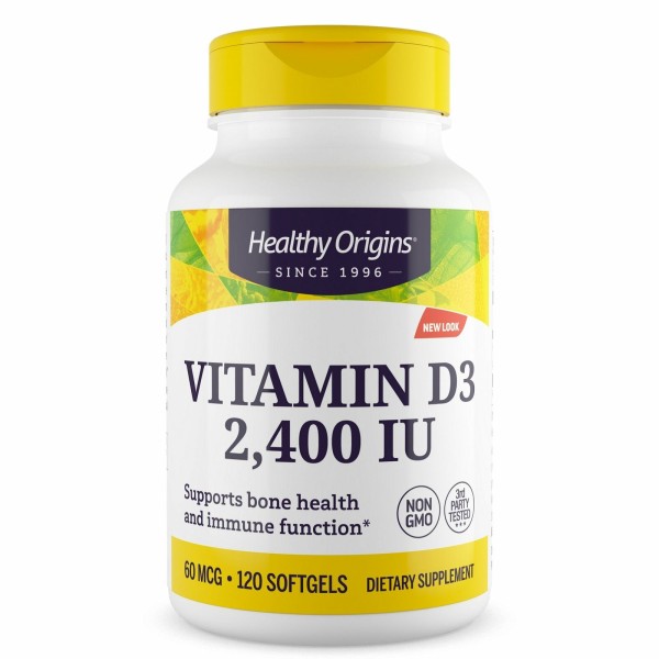 Витамин D3 Healthy Origins (Vitamin D3) 2400 МЕ 120 гелевых капсул