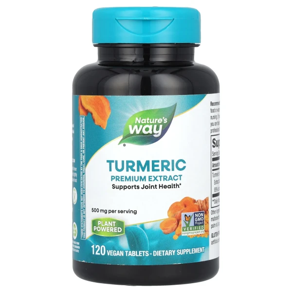 Екстракт куркуми преміальної якості Nature's Way (Turmeric) 500 мг 120 веганських таблеток