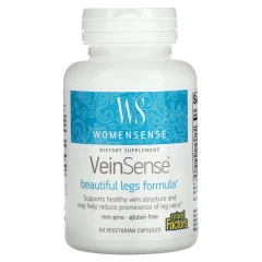 Natural Factors, WomenSense, VeinSense, підтримка вен у жінок, 60 вегетаріанських капсул