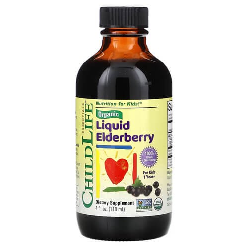 Органическая бузина жидкая ChildLife Essentials (Organic Liquid Elderberry) 118 мл для детей от 1 года