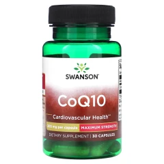 Коензим Q10 Swanson (CoQ10) максимальна ефективність 200 мг 30 капсул