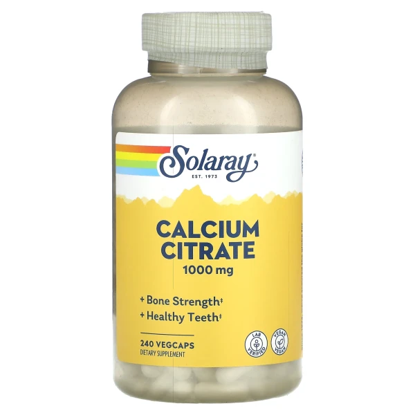 Цитрат кальцію Solaray (Calcium Citrate) 250 мг 240 веганських капсул
