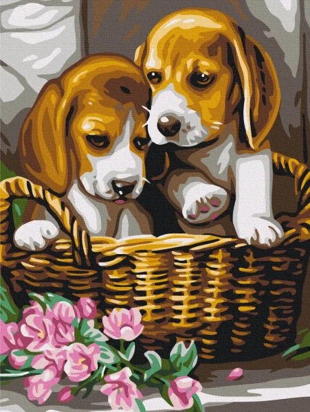 Картина за номерами Парочка в кошику  Brushme 30x40