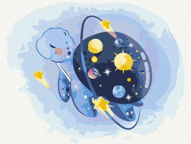 Картина за номерами Космічна черепашка  Brushme 30x40