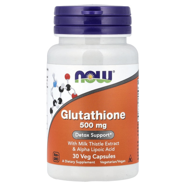 Глутатіон Now Foods (Glutathione) 500 мг 30 капсул