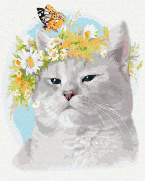 Преміум картина за номерами Котячий настрій Brushme 40x50