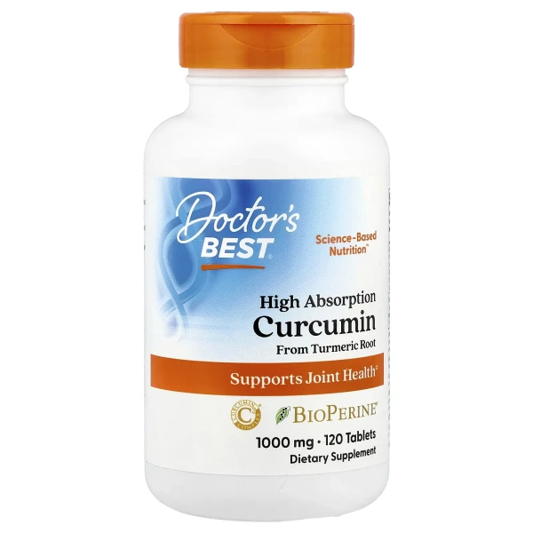 Куркумін С3 комплекс із біоперином Doctor's Best (Curcumin C3) 1000 мг 120 таблеток