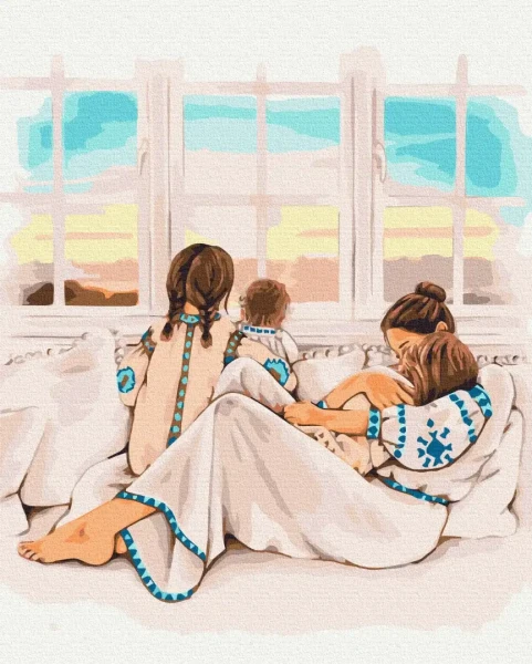 Премиум картина по номерам Материнське тепло ©Алла Березовская Brushme 40x50