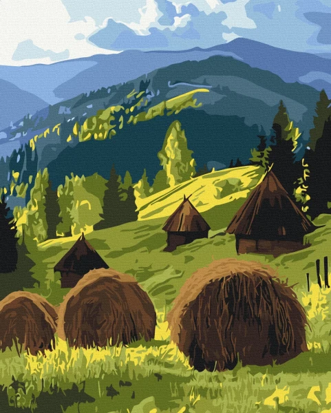 Картина за номерами Сонце над долиною 40x50 Brushme