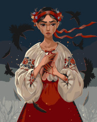 Картина по номерам Украинская девушка (Катерина) 40x50 см Art Craft