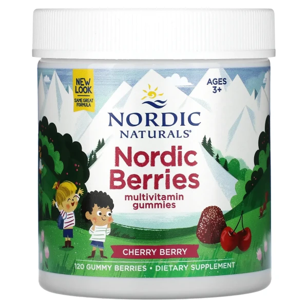 Мультивітамінні жувальні таблетки для дітей від 3 років Nordic Naturals (Nordic Berries) 120 шт зі смаком вишні