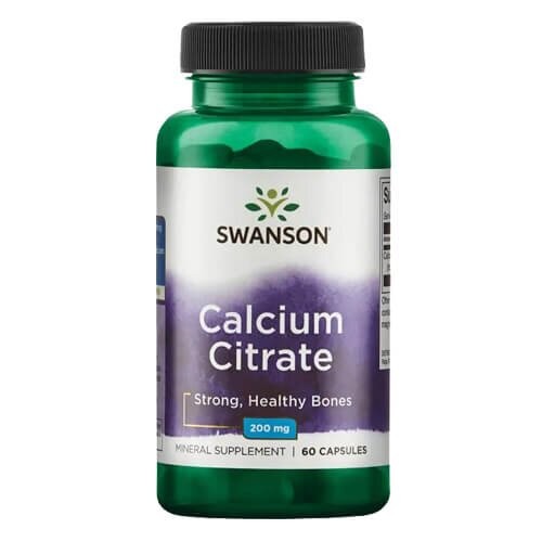 Цитрат кальция 200 мг Swanson (Calcium Citrate) 60 капсул