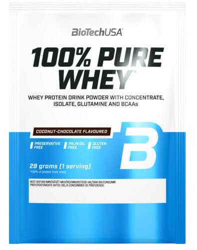 Сироватковий протеїн 100% Pure Whey BioTech USA (100% Pure Whey) 28 г мікс смаків