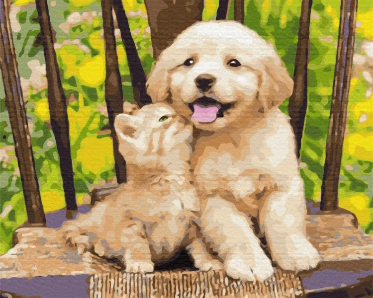 Картина за номерами Маленькі друзі  Brushme 40x50