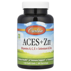 Carlson, Aces + Zn, 120 м'яких желатинових капсул