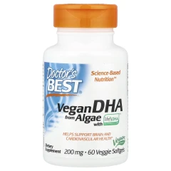 ДГК Doctor's Best (докозагексаєнова кислота) (Best Vegetarian DHA) 200 мг 60 капсул