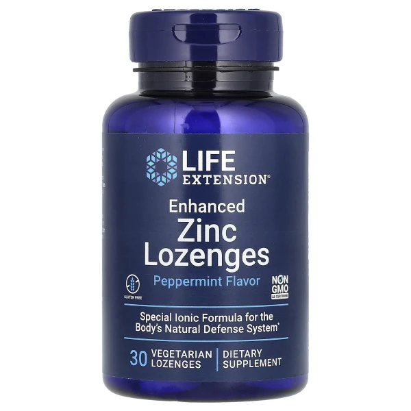 Цинк удосконаленої формули (Zinc Lozenges) 18.75 мг 30 льодяників зі смаком м'яти