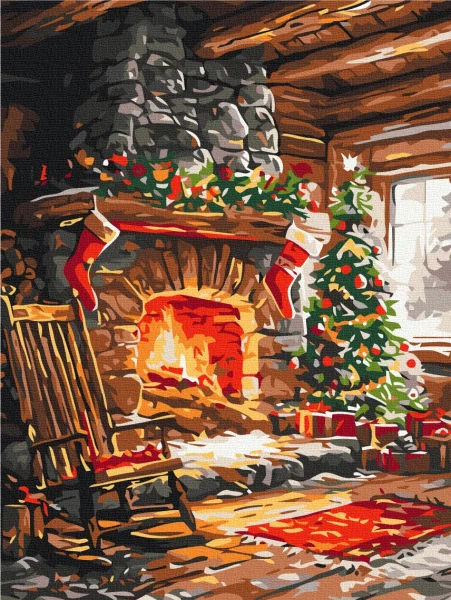 Картина за номерами Затишне вогнище 30x40 Brushme