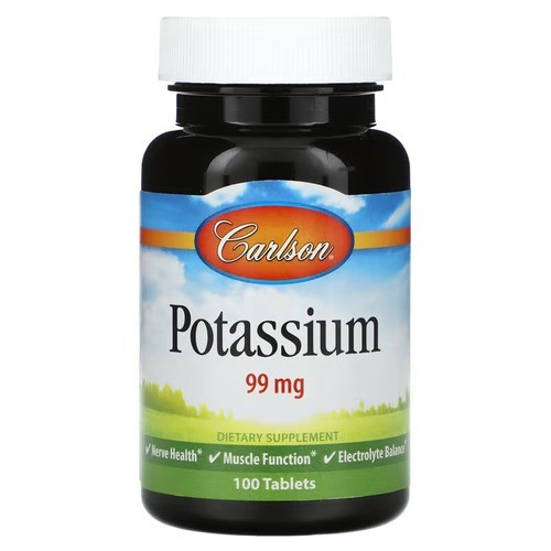 Калий 99 мг Carlson (Potassium) 100 таблеток