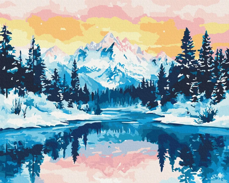 Картина за номерами Срібні вершини  Brushme 40x50