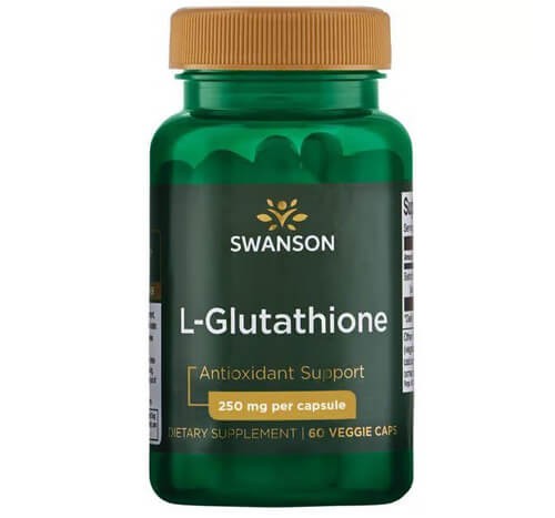 Глутатіон 250 мг Swanson (L-Glutathione) 60 рослинних капсул