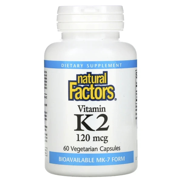 Natural Factors, вітамін К2, 100 мкг, 60 вегетаріанських капсул