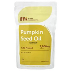 Масло семян тыквы из Со пальметто Micro Ingredients (Pumpkin Seed Oil With Saw Palmetto) 150 жидких капсул