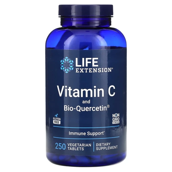 Вітамін C і біокверцетин Life Extension (Vitamin C and Bio-Quercetin) 250 вегетаріанських таблеток