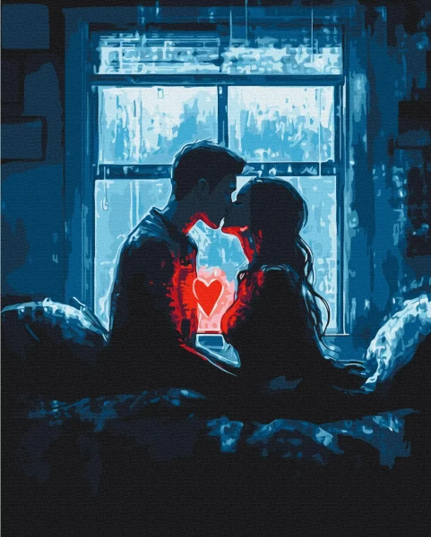 Картина за номерами Серця, що з'єднались  Brushme 40x50