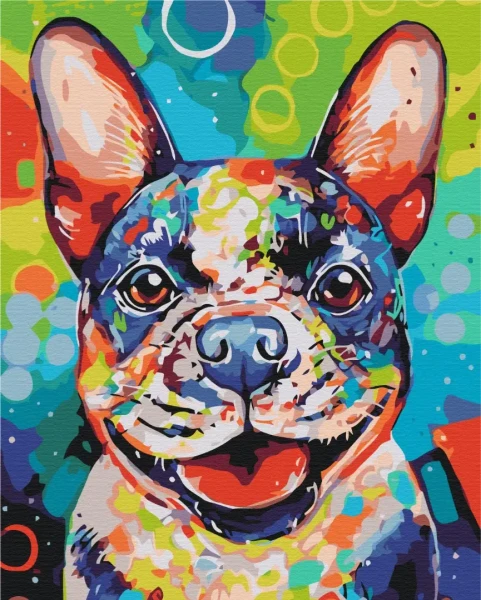 Преміум картина за номерами Яскравий пес Brushme 40x50