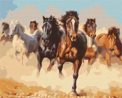 Преміум картина за номерами Коні Brushme 40x50