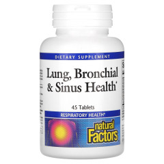 Здоров'я дихальних шляхів Natural Factors (Lung, Bronchial &amp; Sinus Health) 45 таблеток