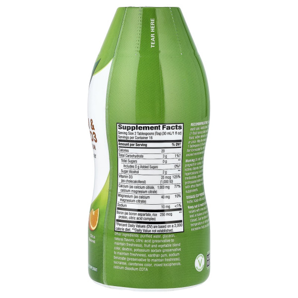 Кальцій та вітамін D3 Nature's Way (Calcium & Vitamin D3) 1000 мг/1000 МО 480 мл із цитрусовим смаком