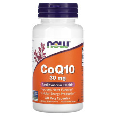 Коензим Q10 Now Foods (CoQ10) 30 мг 60 капсул