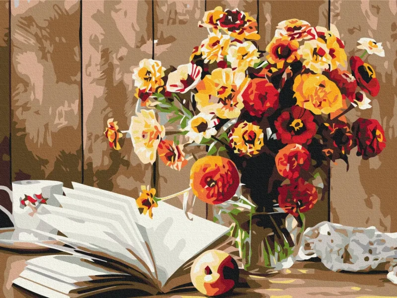 Картина за номерами Книжковий натюрморт  Brushme 30x40