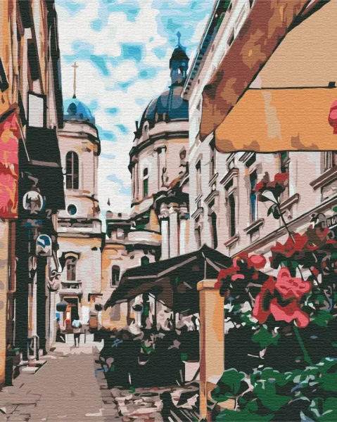 Преміум картина за номерами Львівська вуличка Brushme 40x50