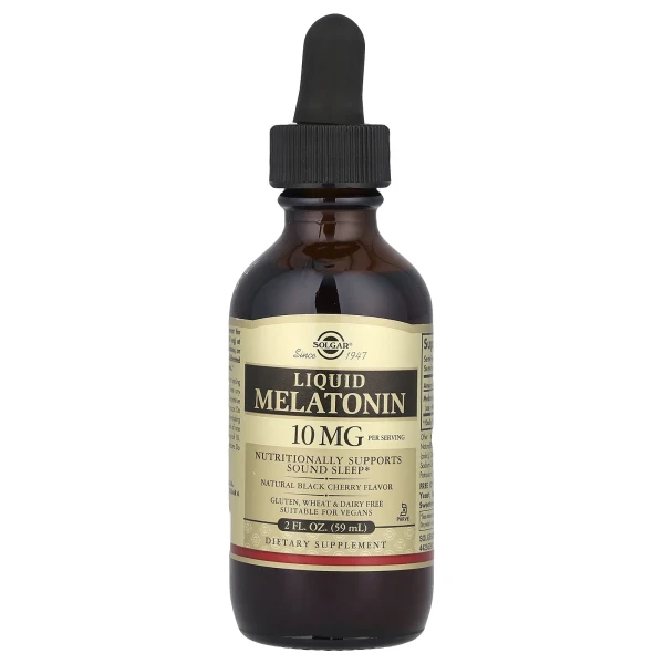 Рідкий мелатонін Solgar (Liquid Melatonin) 10 мг із смаком вишні 59 мл