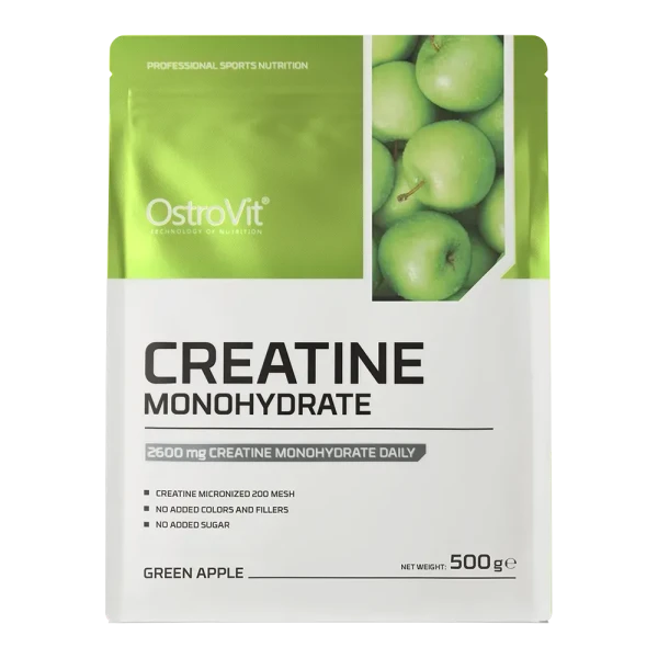 Креатин моногідрат Ostrovit Creatine Monohydrate зелене яблуко 500 г