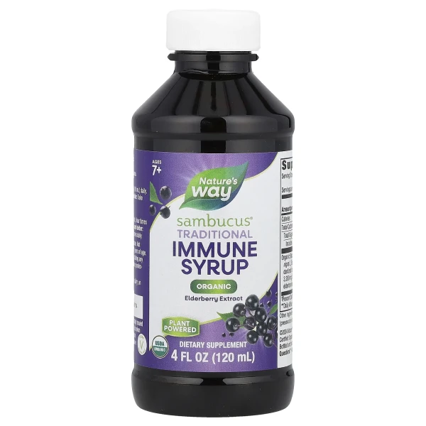 Сироп органічної бузини для підтримки імунітету Nature's Way (Sambucus Organik Elderberry Immune Syrup) 120 мл