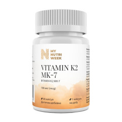 Вітамін К2-менахінон-7 My Nutri Week (Vitamin K2 MK-7) 100 мкг 60 капсул