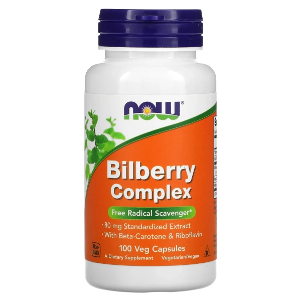 Чорниця Now Foods (Bilberry) 80 мг 100 капсул