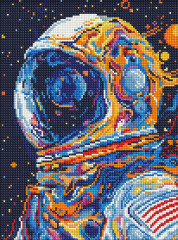 Алмазная мозаика/вышивка Вечный космос 30x40 Ideyka
