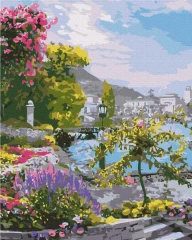Картина за номерами Старовинний сад біля моря 1  Brushme 40x50
